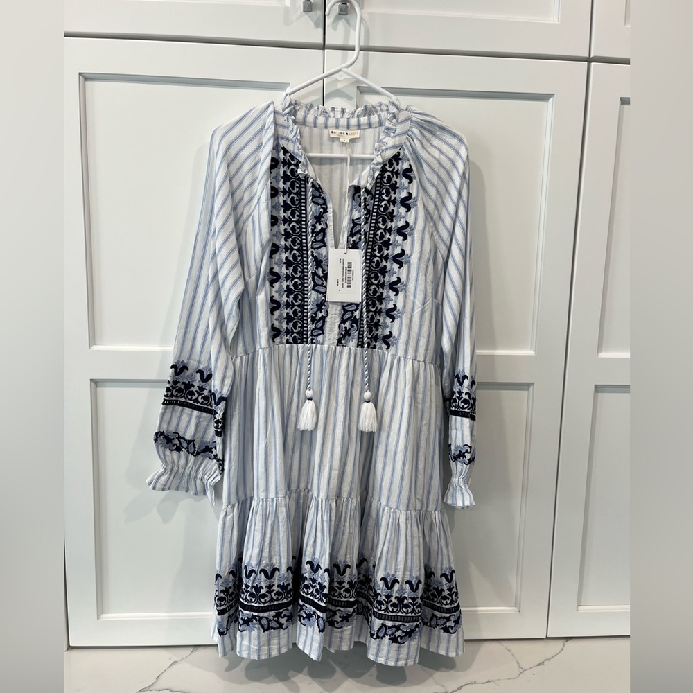 New with tags, roller rabbit, embroidered Janni dress size small.